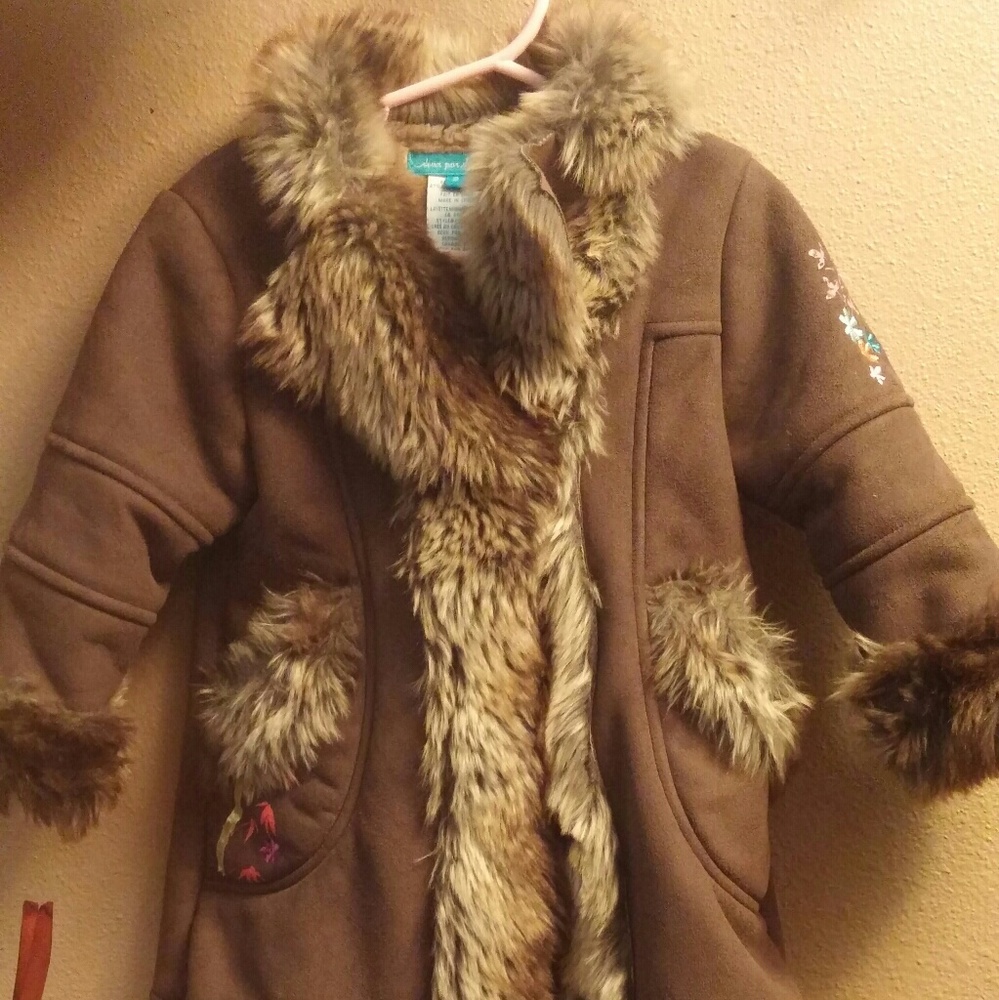Chasing fireflies brown fur jacket